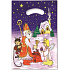 Gift paper bag with handle 226 x 324 mm St. Nicholas, devil, angel at the church