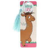 Nici ASST Favorite Llama bookmark with fabric tag 15,5 x 5,5 cm