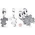 Charm Sterling silver 925 Glittering puzzle piece, friendship bracelet pendant
