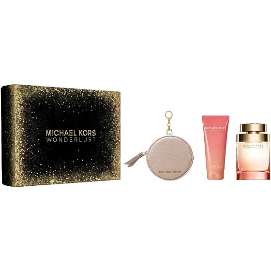 Michael Kors Wonderlust Perfume Water 100 ml + Body Lotion 100 ml + Wallet, Gift Set for Women