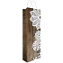 Gift paper bag for a bottle 12 x 36 x 9 cm with glitter snowflakes, Christmas