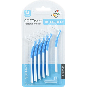 SOFTdent curved interproximal brushes M 0.6 mm, 6 pcs