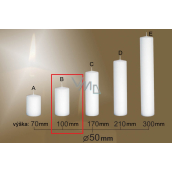 Lima Gastro smooth white pillar candle 50 x 100 mm 1 piece
