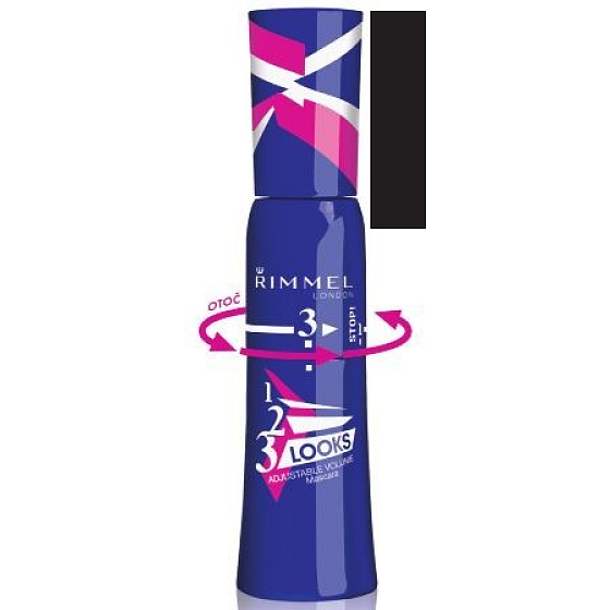 Rimmel London 1-2-3 Looks 3 mascaras in one black