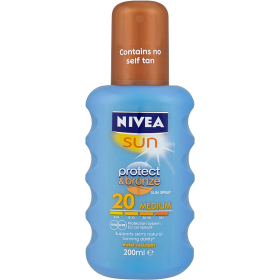Nivea Sun Protect & Bronze SPF20 + Intensive Tan Spray 200 ml