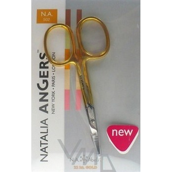 Natalia Angers Manicure scissors curved gold-plated 502