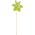 Checkered green pinwheel 9 cm + skewers 1 piece