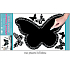 Sticker table for writing with chalk butterfly 49 x 29 cm 1 arch