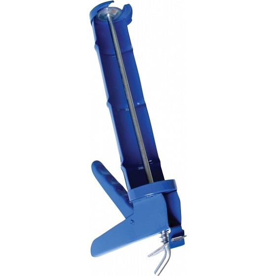 Mechanical caulking gun semi-closed 1 piece