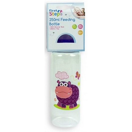 First Steps Jungle 0+ Baby Bottle Hippo 250 ml