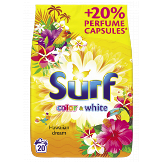 Surf Color & White Hawaiian Dream washing powder for colored and white laundry 20 doses 1.4 kg