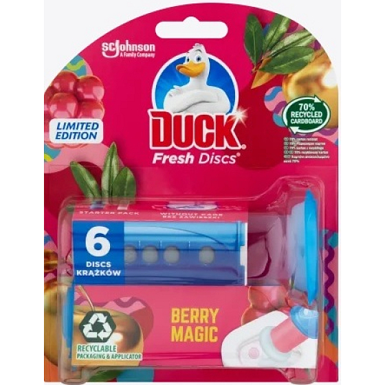 Duck Fresh Discs Berry Magic WC gel for hygienic cleanliness and freshness of your toilet 36 ml