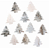 Natural birch bark trees, brown 5 cm 12 pieces