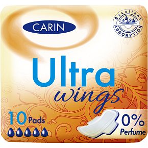 Carin Ultra Wings women's pads, 10 pcs