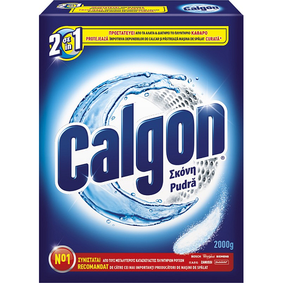 Calgon 2in1 water softener powder against limescale 2000 g