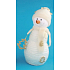 Snowman with golden accessories, 23 cm tall, no. 2