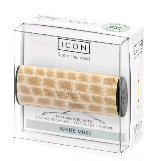 Millefiori Milano Icon White Musk - White musk car scent Wood smells up to 2 months 47 g