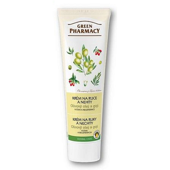 Green Pharmacy Olive Oil and Goji Nourishment and Regeneration Hand and Nail Cream 100 ml