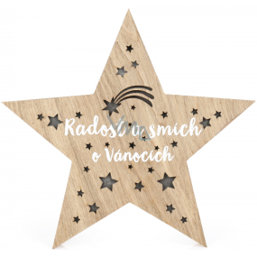 Albi Light Christmas decoration Star wooden 15 LED 25 x 3 x 24 cm