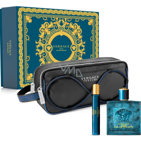 Versace Eros pour Homme Eau de Toilette 100 ml + Eau de Toilette 10 ml + cosmetic bag, gift set for men