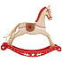 Wooden rocking horse red 19 x 17 cm 1 piece