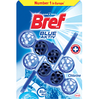 Bref WC Blue Aktiv Chlorine, toilet block in balls, colors water to blue shade 2 × 50 g