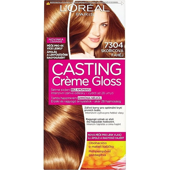 Loreal Paris Casting Creme Gloss hair color 7304 cinnamon