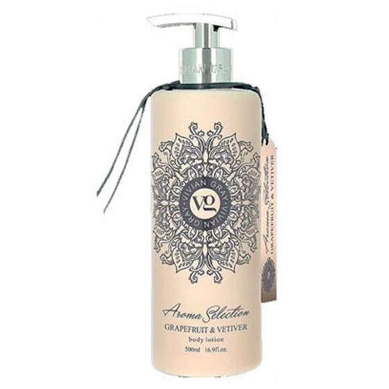 Vivian Gray Aroma Selection Grapefruit & Vetiver luxury creamy body lotion with 500 ml dispenser
