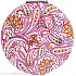Diva & Nice Double classic mirror and magnifying round - mandala pink-white 7 cm