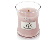 WoodWick Rosewood - Rosewood scented candle with wooden wick and lid glass small 85 g