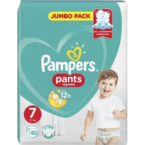 Pampers Pants size 7, 17+ kg diaper panties 40 pieces