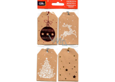 Albi Gift tag Christmas kraft 12 pieces