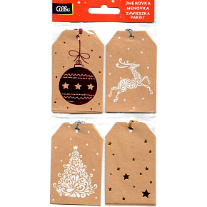 Albi Gift tag Christmas kraft 12 pieces