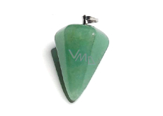 Avanturine green Sideric pendulum natural stone 2,2 cm, lucky stone