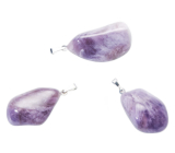Amethyst Lavender Malawi Tumbler pendant natural stone 2,2-3 cm, 1 piece, stone of kings and bishops