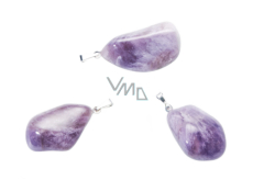Amethyst Lavender Malawi Tumbler pendant natural stone 2,2-3 cm, 1 piece, stone of kings and bishops