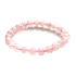 Rose quartz bracelet elastic natural stone, 8 mm bead / 16 - 17 cm, stone of love