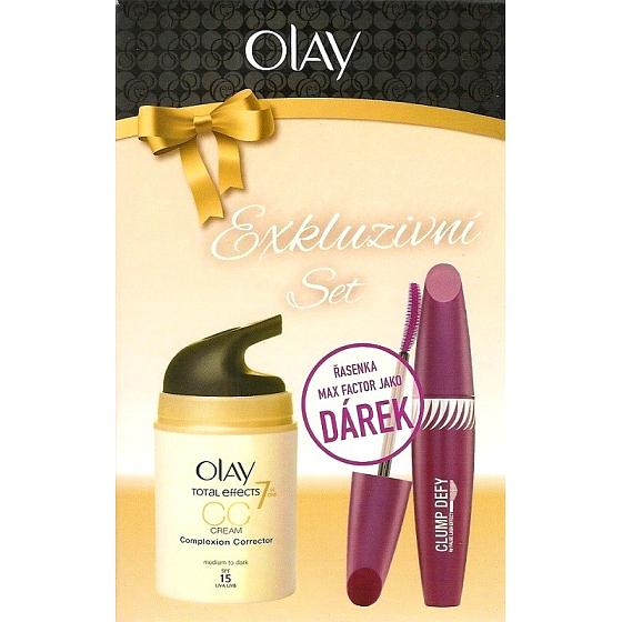 Olay Total Effects CC cream Medium to Dark 50 ml + Clump Defy mascara black 13.1 ml