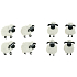Plush sheep on a clip 5 cm in a bag, 4 pieces