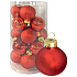 Glass red flasks set 3 cm 20 pieces