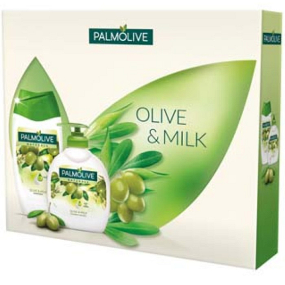 Palmolive Olive Milk shower gel 250 ml + Olive liquid soap 300 ml, cosmetic set