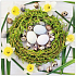 Aha Paper napkins 3 layers 33 x 33 cm 20 pieces Easter green wreath, daffodils, tulips