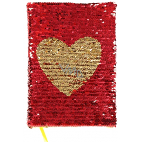 Albi Block with sequins Heart 15 cm x 21 cm