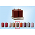 Lima Candle smooth metal brown cylinder 50 x 100 mm 4 pieces