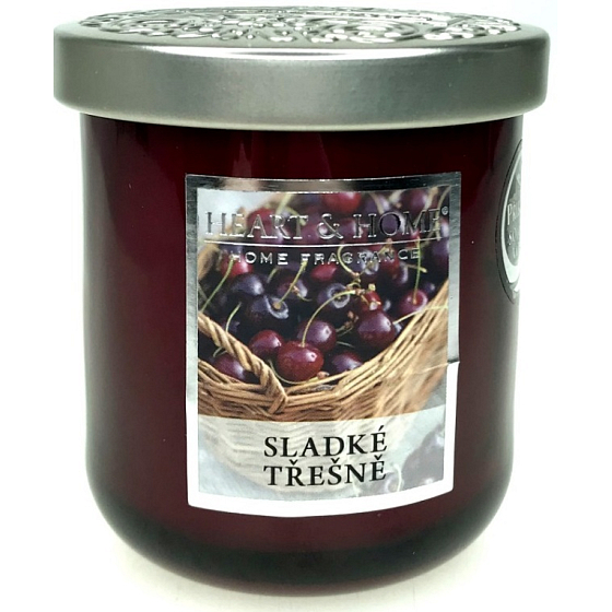 Heart & Home Sweet cherries Soy scented candle large burns for up to 75 hours 340 g