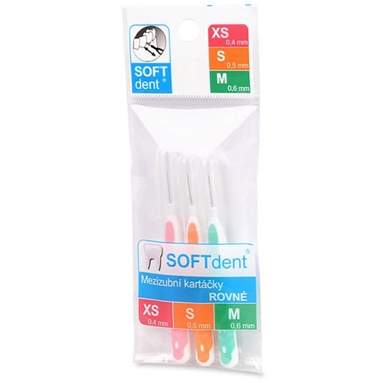 Soft Dent interdental toothbrush curved XS - M, 0,4 - 6 mm 3 pieces