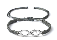 Infinity - infinity, lucky bracelet, handmade emblem, silver color adjustable
