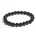 Morion bracelet elastic natural stone, ball 8 mm / 16 - 17 cm