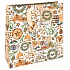 Nekupto Gift paper bag luxury 33 x 33 cm Christmas wooden ornaments