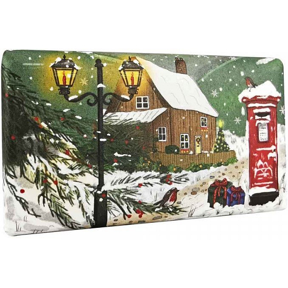 English Soap Winter landscape - Ivy & Holly Christmas natural perfumed toilet soap with shea butter 190 g